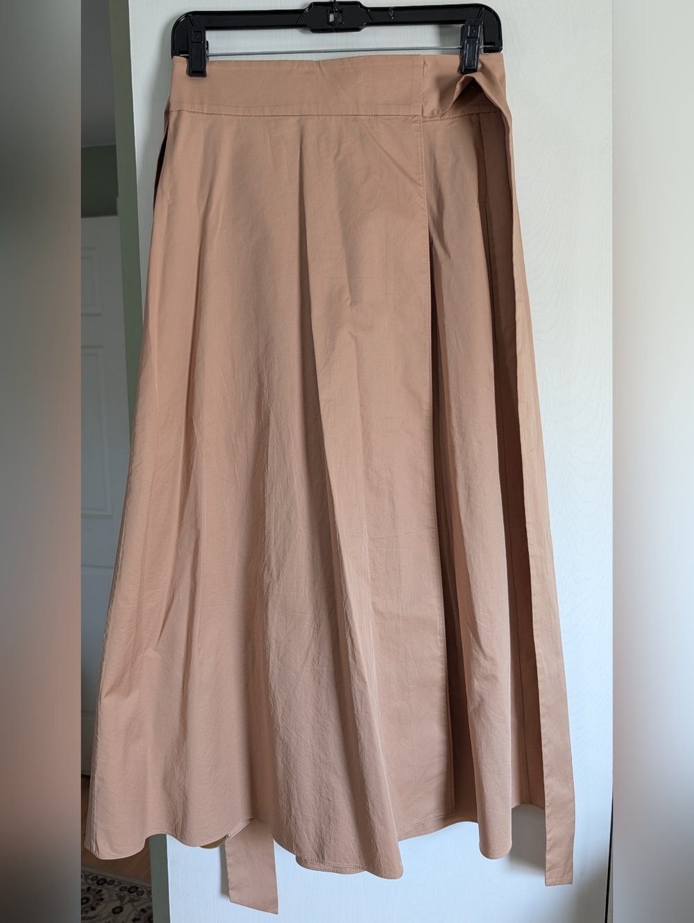 Tibi Eco Poplin Back Wrap Skirt, sz 8
